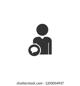 Speaking people. Icon Flat