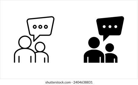 Speaking people icon set, Suitable for website design, app, and ui. vector illustration on white background