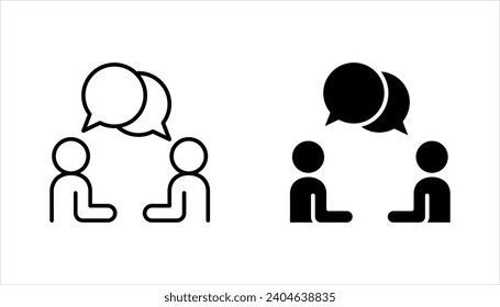 Juego de iconos de personas hablantes, Adecuado para diseño de sitios web, aplicación y ui. ilustración vectorial sobre fondo blanco