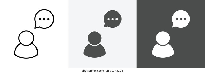 Speaking people icon set vector art