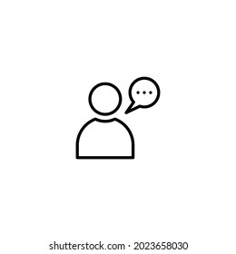 Speaking people icon, Speaking sign vector for web site Computer and mobile app