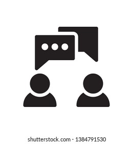 Speaking people icon in trendy flat style design. Vector graphic illustration. Suitable for website design, app, and ui. Vector file. EPS 10.