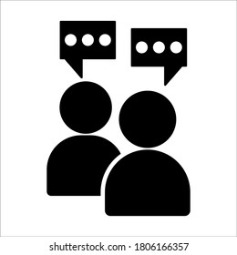 Speaking people icon in trendy flat style design.Vector graphic illustration. Suitable for website design, app, and ui. Vector file