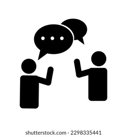 Icono de personas hablando en diseño de estilo plano de moda. Ilustración gráfica vectorial..eps