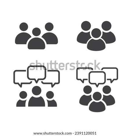 Speaking people icon in trendy flat style design. Vector graphic illustration.