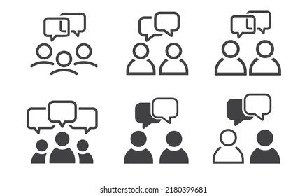 Speaking People, Icon, Vektorgrafik. Chat, Dialogblase.