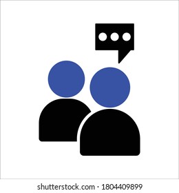 mensajería de vector de iconos de personas de habla