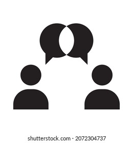speaking people vector icon design template
