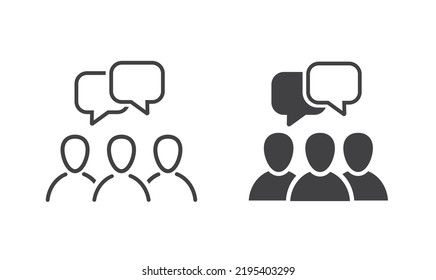 Speaking people, vector, icon. Тalk sign. 