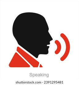Speaking and say icon concept