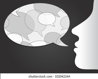 speaking silhouette
