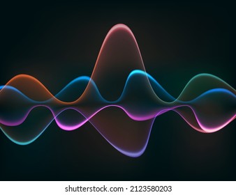Speaking sound wave. Abstract motion sound waves. Vector illustration. Eps 10.