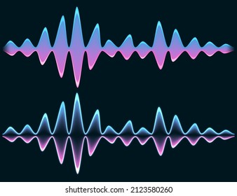 Speaking sound wave. Abstract motion sound waves. Vector illustration. Eps 10.