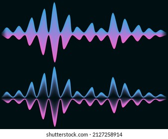 Speaking sound wave. Abstract motion sound waves. Vector illustration. Eps 10.