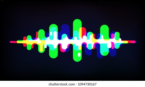 Speaking sound wave illustration vector
