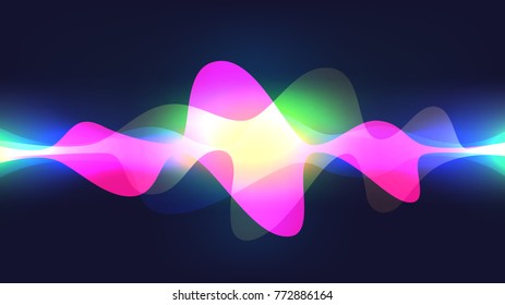 Speaking sound wave illustration vector