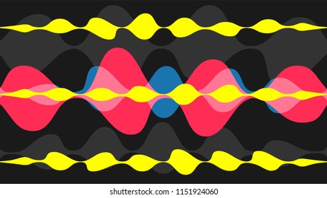 Speaking sound wave isolated on black background. Vector illustration. Eps 10.