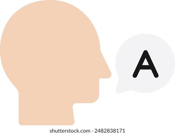 Speaking Talking Communication Icon Vector Flat Illustration