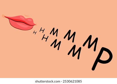 Speaking up. lips and colorful  speech word. Blog management, blogging and writing for website. Concept poster for social networks, advertising, banner