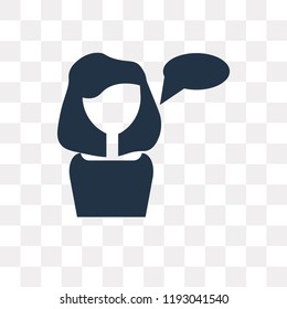 Speaking vector icon isolated on transparent background, Speaking transparency concept can be used web and mobile