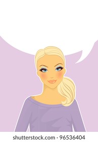 Speaking woman