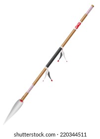 spear american indians vector illustration isolated on white background