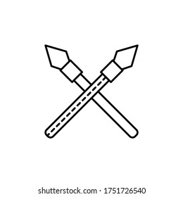 spear, antiques icon. Simple line, outline vector elements of archeology for ui and ux, website or mobile application
