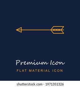 Spear Arrow premium material ui ux isolated vector icon in navy blue and orange colors