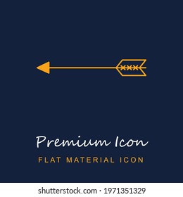 Spear Arrow premium material ui ux isolated vector icon in navy blue and orange colors