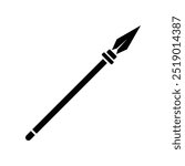 Spear flat vector icon design. Spear symbol design and clip art