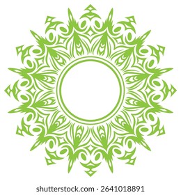 The Spear Frame Ornament Round Illustration