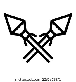 Spear game icon outline vector. Online tournament. Sport gamer