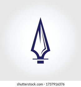 spear head icon logo design 