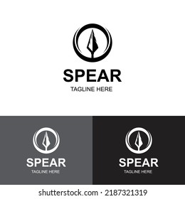 Spear Head Logo Design Template With Circle.