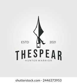 the spear head logo icon vector vintage illustration, sign and symbol