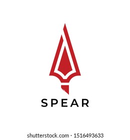 Spear Head Red Logo Vector