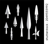 Spear Head Set Inspiration Design For Icon Or Logo