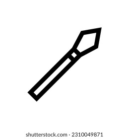 Speersymbol mit schwarzer Farbe