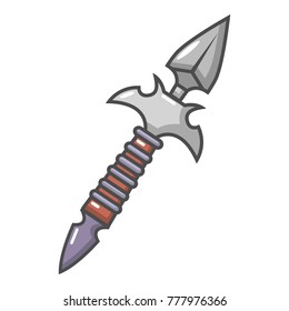 Spear icon. Cartoon illustration of spear vector icon for web