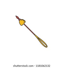 Spear icon. Cartoon spear vector icon for web design isolated on white background