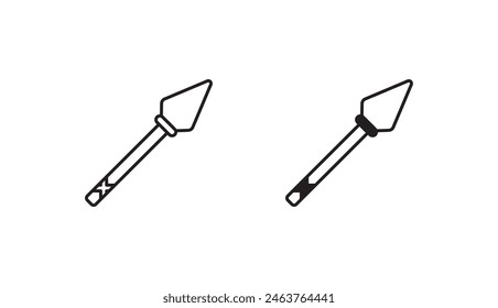 Icono de lanza con fondo blanco ilustración de stock