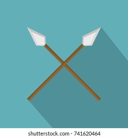 Spear icon. Flat illustration of spear vector icon for web