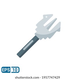 spear icon in flat style isolated on white background. EPS 10