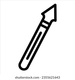 Speersymbol einzeln auf Vektorgrafik und transparentem Hintergrund