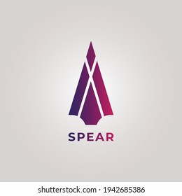 spear icon logo design for multiple use
