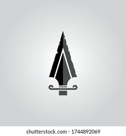 Spear icon logo design vector 