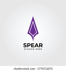 spear icon logo design vector 