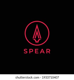 Spear icon logo design vector 