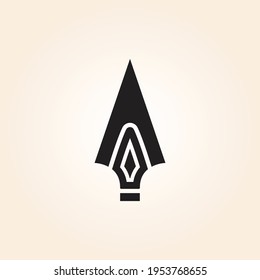Logo-Design-Vektorgrafik für Speersymbol. Spearhead-Logo-Design.