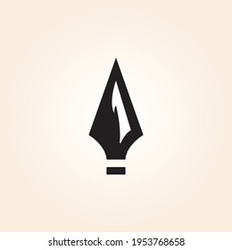 spear icon logo design vector. Spearhead logo design.